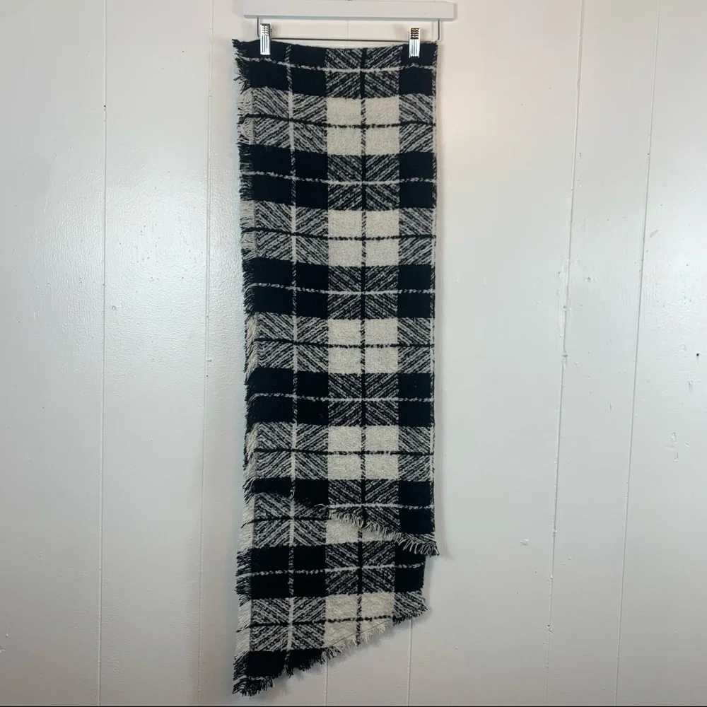 American Eagle AE Plaid Check Gingham Oversized Scarf Wrap Shawl Blanket